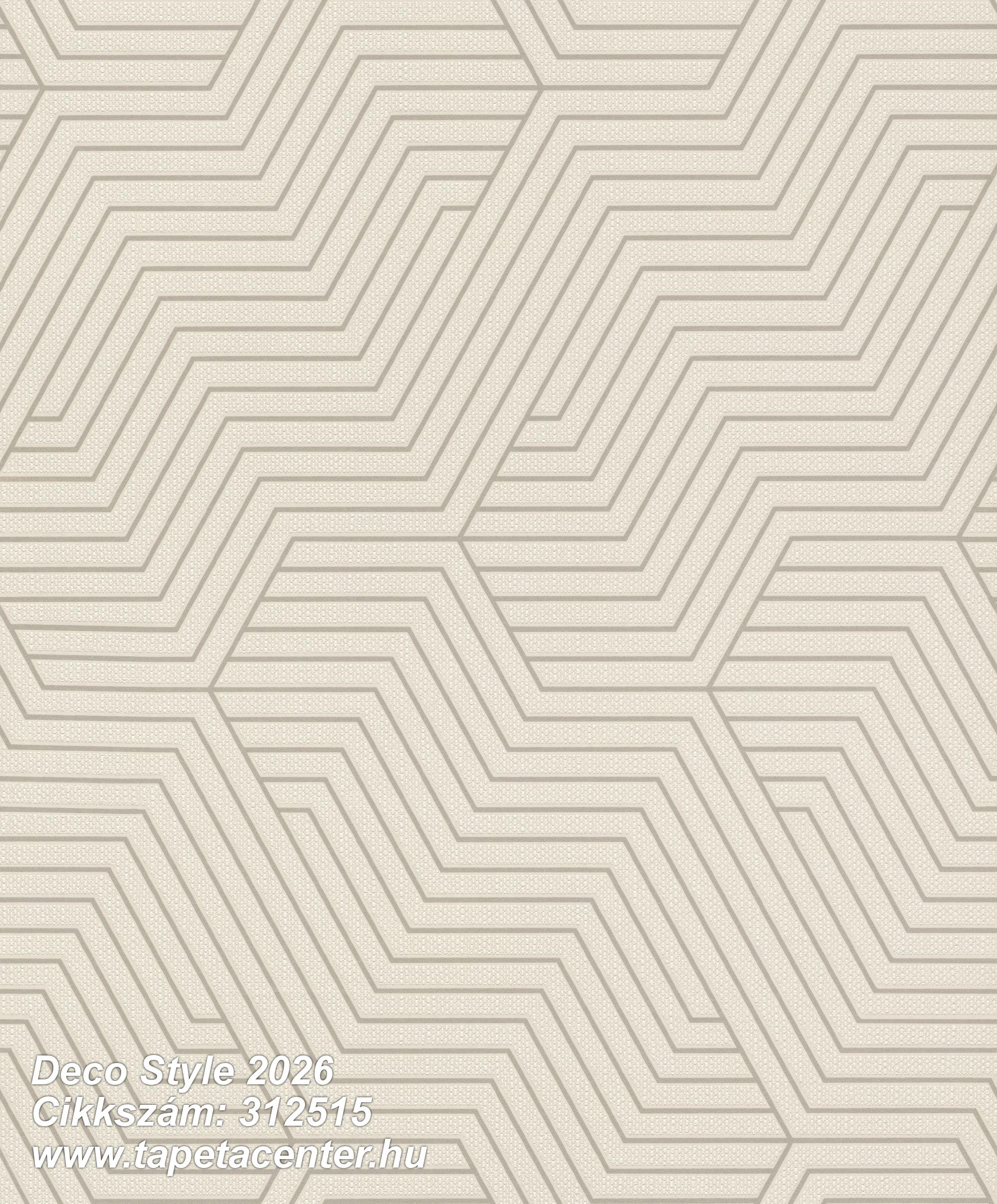 Geometriai mintás,fehér,szürke,lemosható,vlies tapéta 